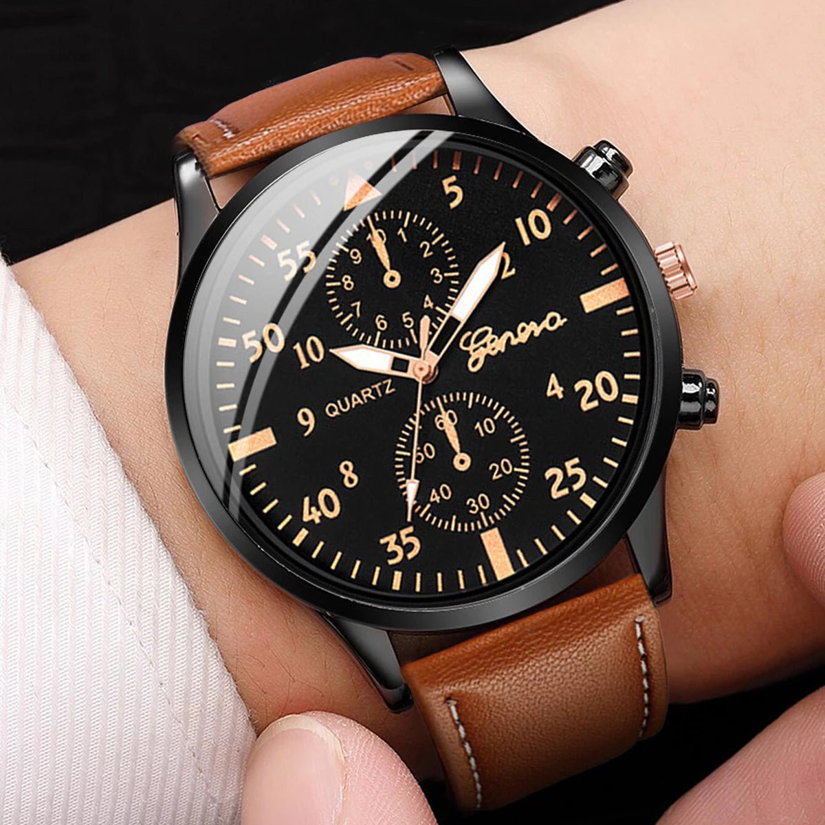 [BUY 1 GET 3 FREE] Geneva Chronos Men's Watch Kit + 3 Bracelets - Kolazi