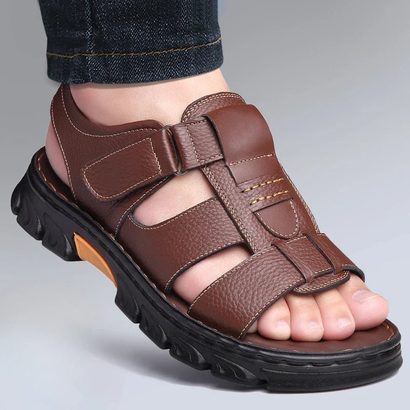 Sandália Masculina Ortopédica de Couro | Allegante Comfort - Kolazi