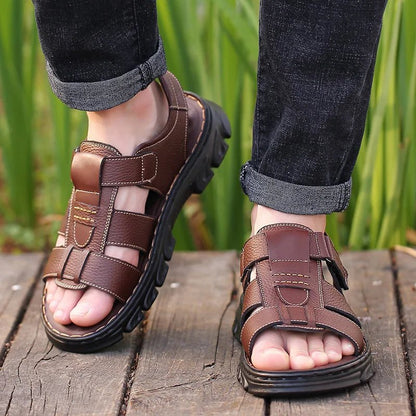 Sandália Masculina Ortopédica de Couro | Allegante Comfort - Kolazi