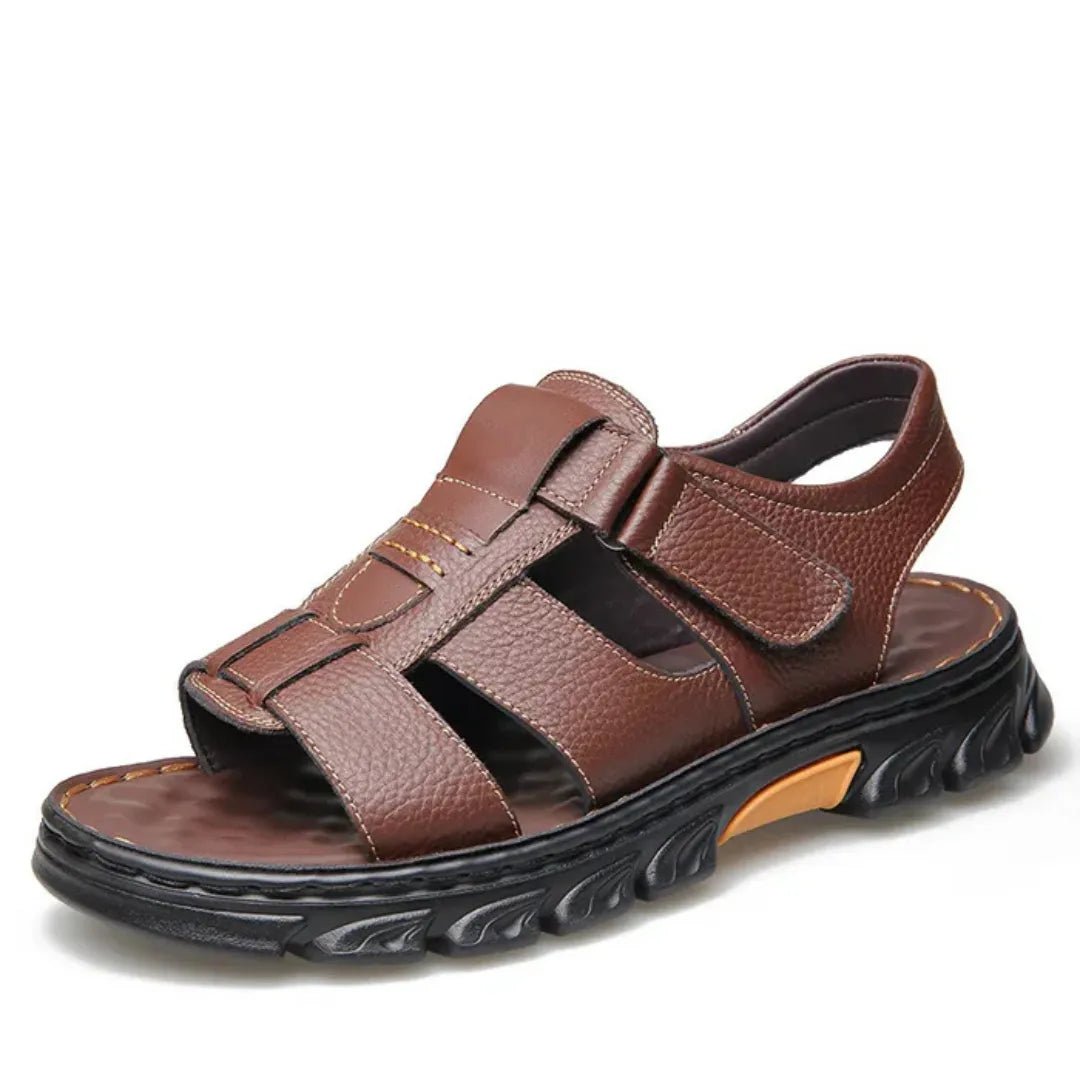 Sandália Masculina Ortopédica de Couro | Allegante Comfort - Kolazi