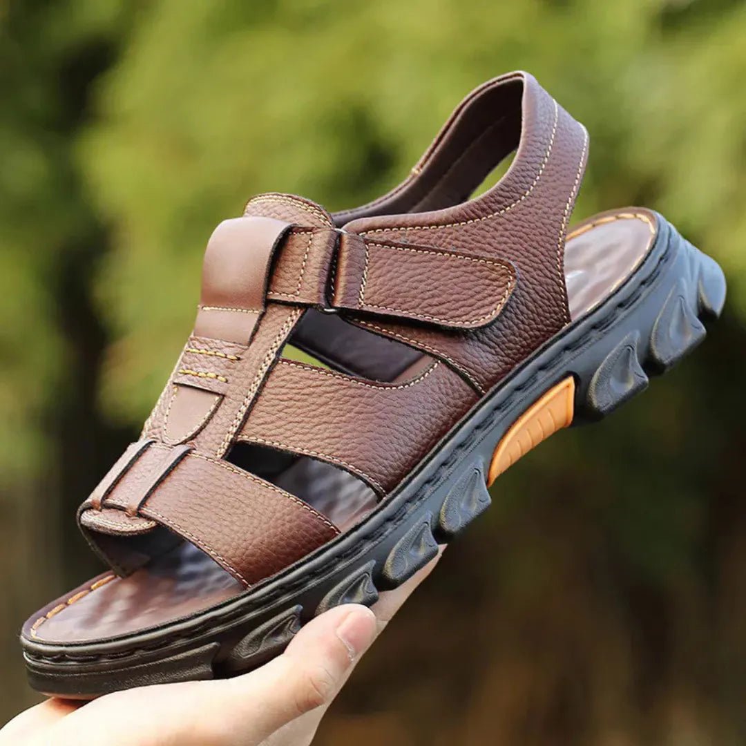 Sandália Masculina Ortopédica de Couro | Allegante Comfort - Kolazi