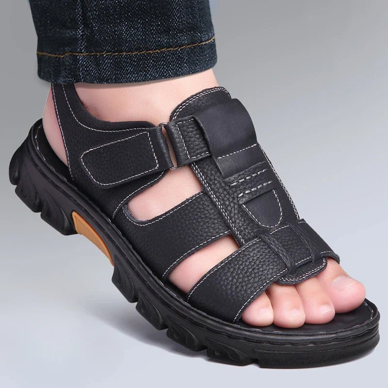 Sandália Masculina Ortopédica de Couro | Allegante Comfort - Kolazi